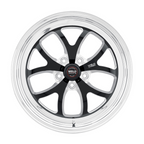 WELD Racing S76 18X8 +5 Black Center - Polished Shell