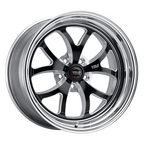 WELD Racing S76 18X5 +5 Black Center - Polished Shell