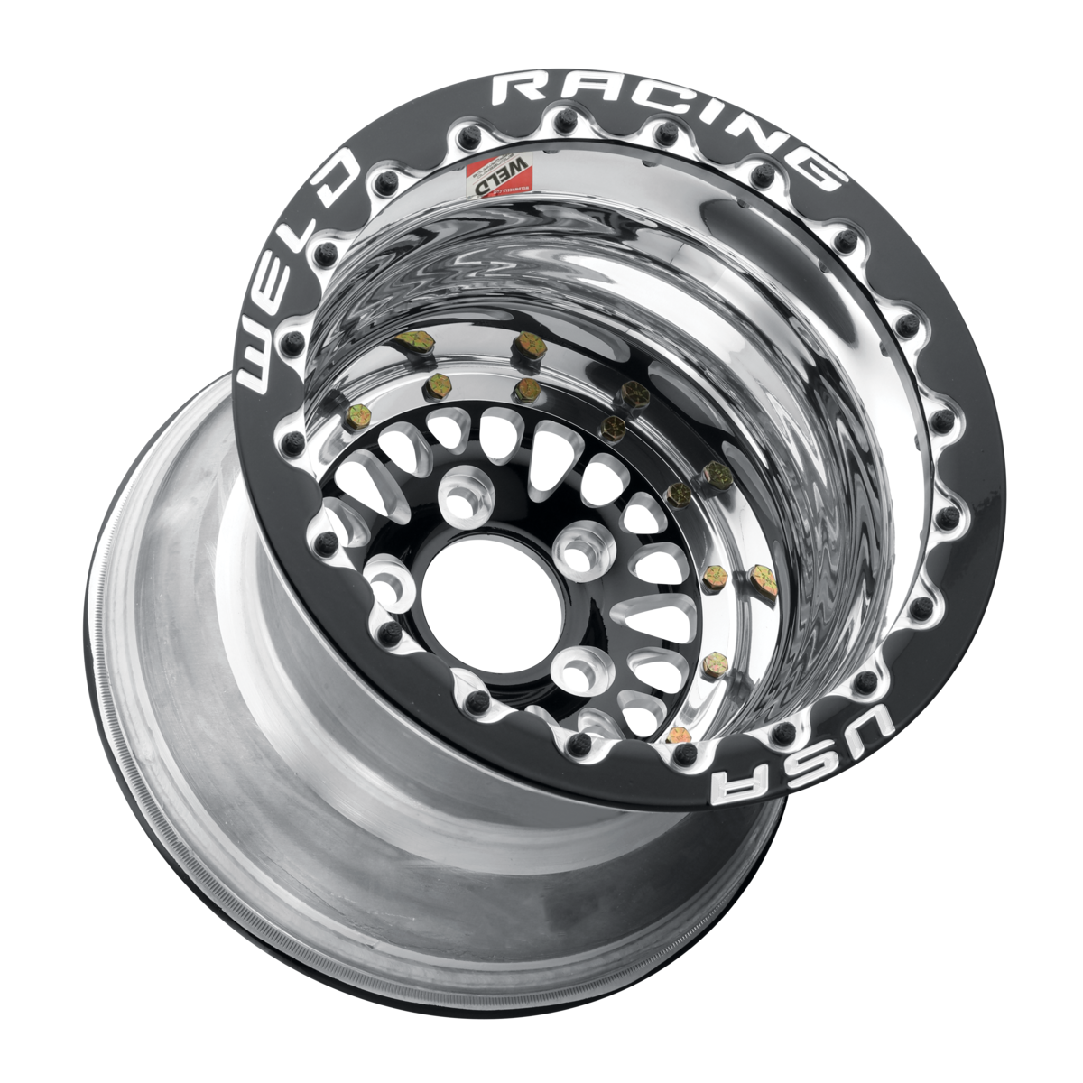 WELD Racing Rpm 15X10 -13 Black Center - Polished Shell