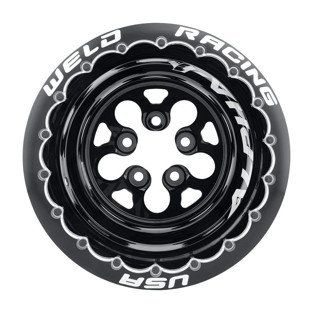 WELD Racing Alpha-1 15X13 + Gloss Black Center - Gloss Black Shell