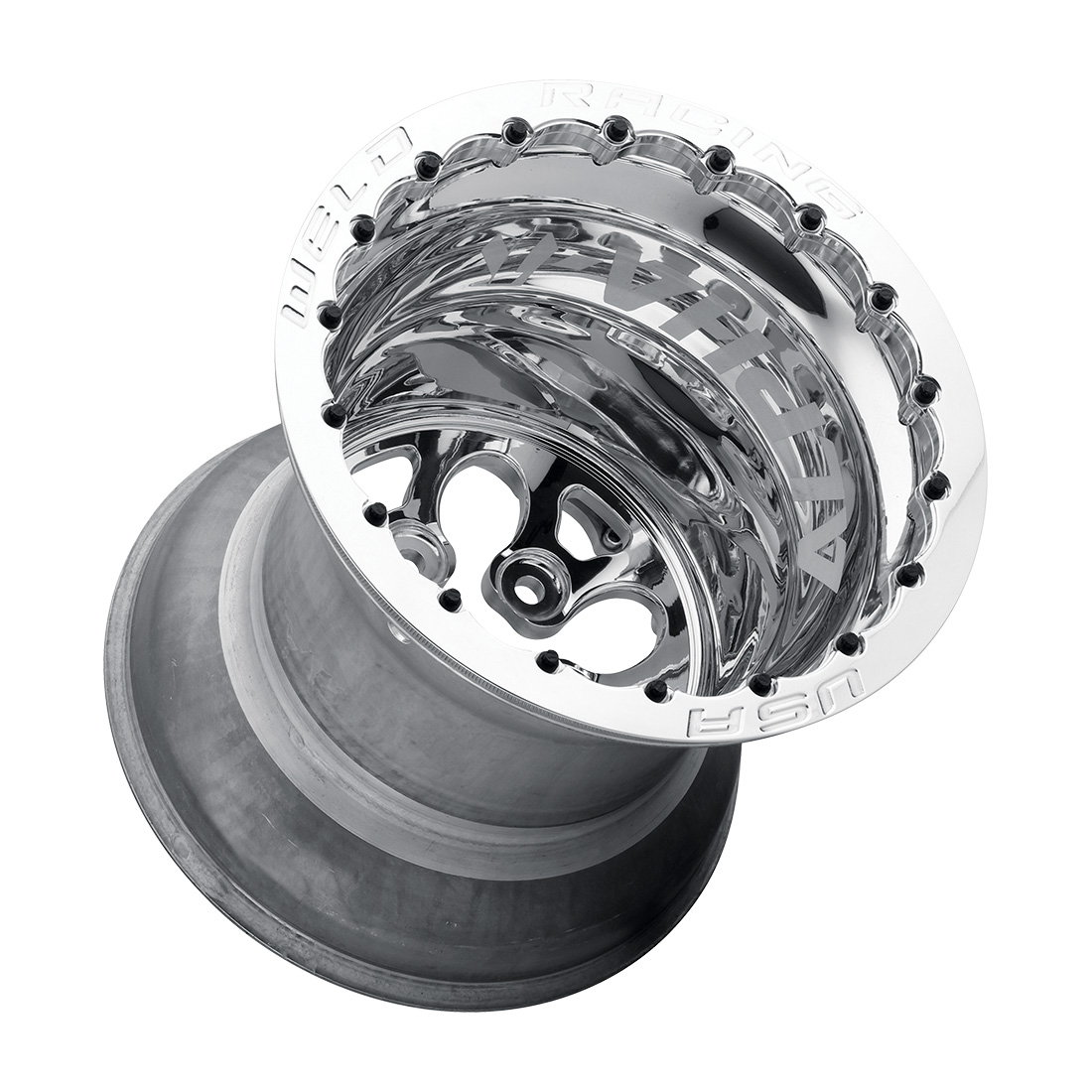 WELD Racing Alpha-1 15X12 + Polished Center - Polished Shell