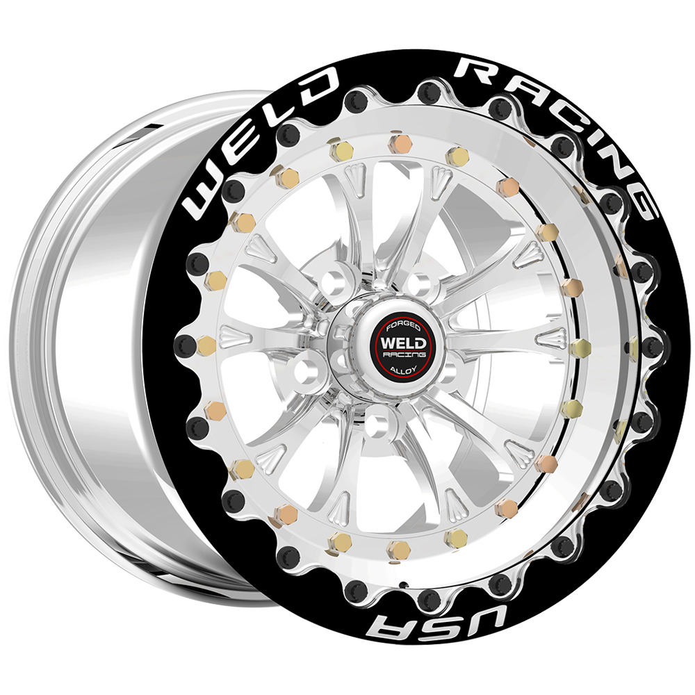 WELD Racing Vitesse Beadlock 15X8 -25 Polished Center - Polished Shell