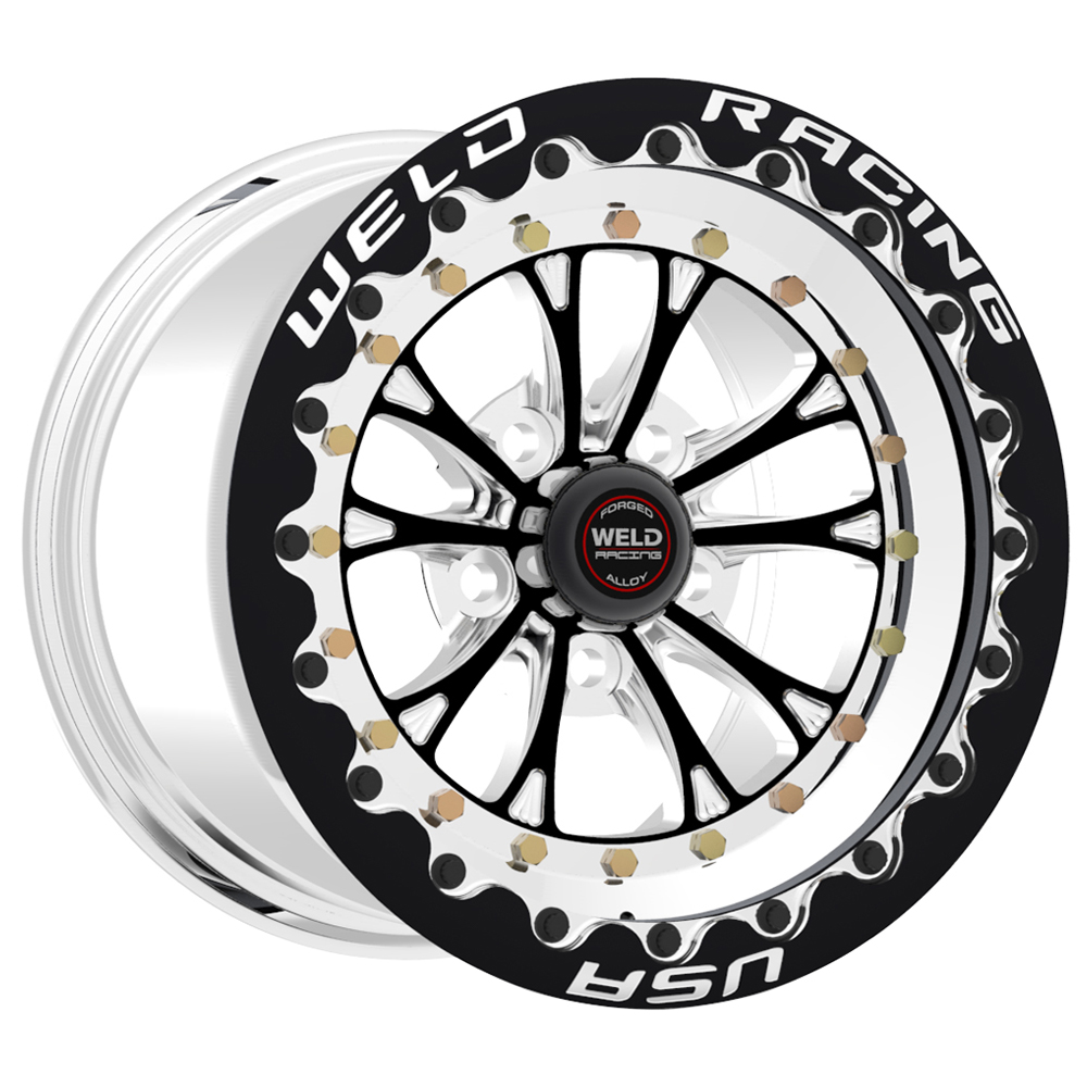WELD Racing Vitesse Beadlock 15X10 -51 Black Center - Polished Shell