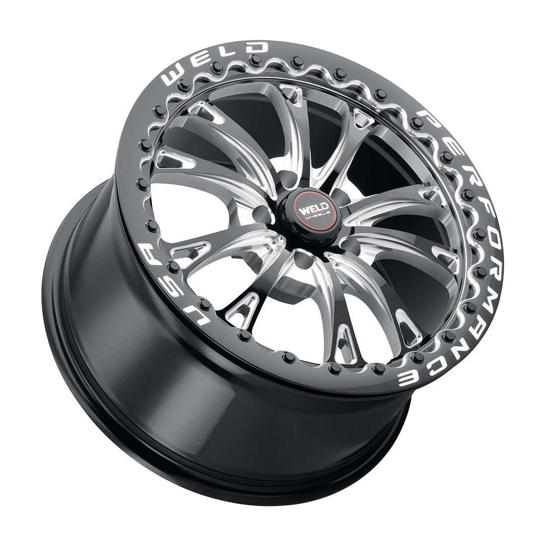WELD Street Performance Belmont Beadlock 18X12 +52 Gloss Black Milled