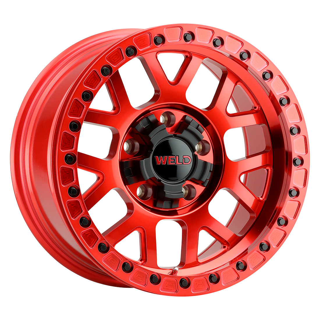 WELD Off-Road Cinch Beadlock 17X9 -12 Candy Red