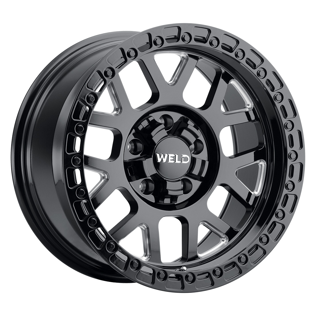 WELD Off-Road Cinch 17X9 -12 Gloss Black Milled