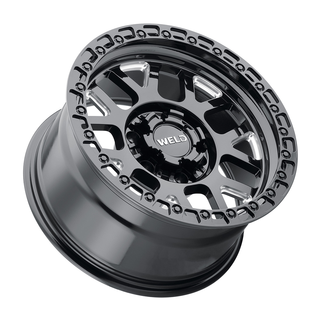 WELD Off-Road Cinch 17X9 -12 Gloss Black Milled