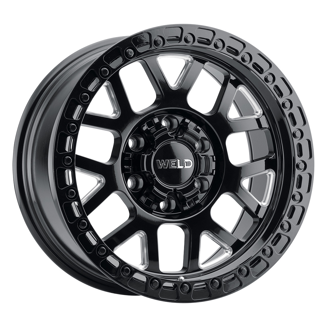 WELD Off-Road Cinch 17X10 -25 Gloss Black Milled