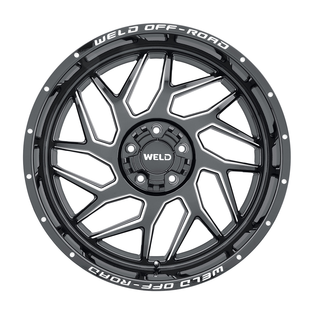 WELD Off-Road Fulcrum 22X10 -18 Gloss Black Milled