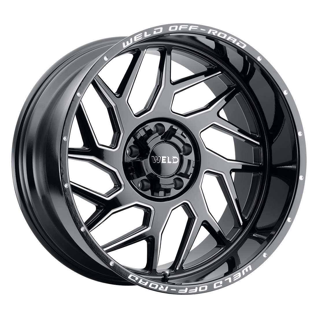 WELD Off-Road Fulcrum 22X12 -44 Gloss Black Milled