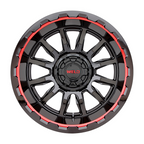 WELD Off-Road Gauntlet 20X10 -19 Gloss Black Milled Red