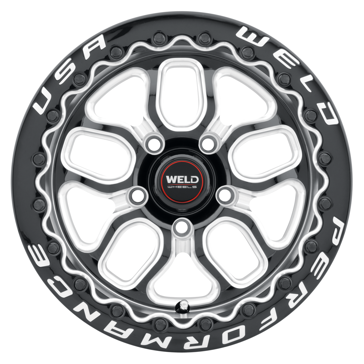WELD Street Performance Laguna Beadlock 15X10 +50 Gloss Black Milled