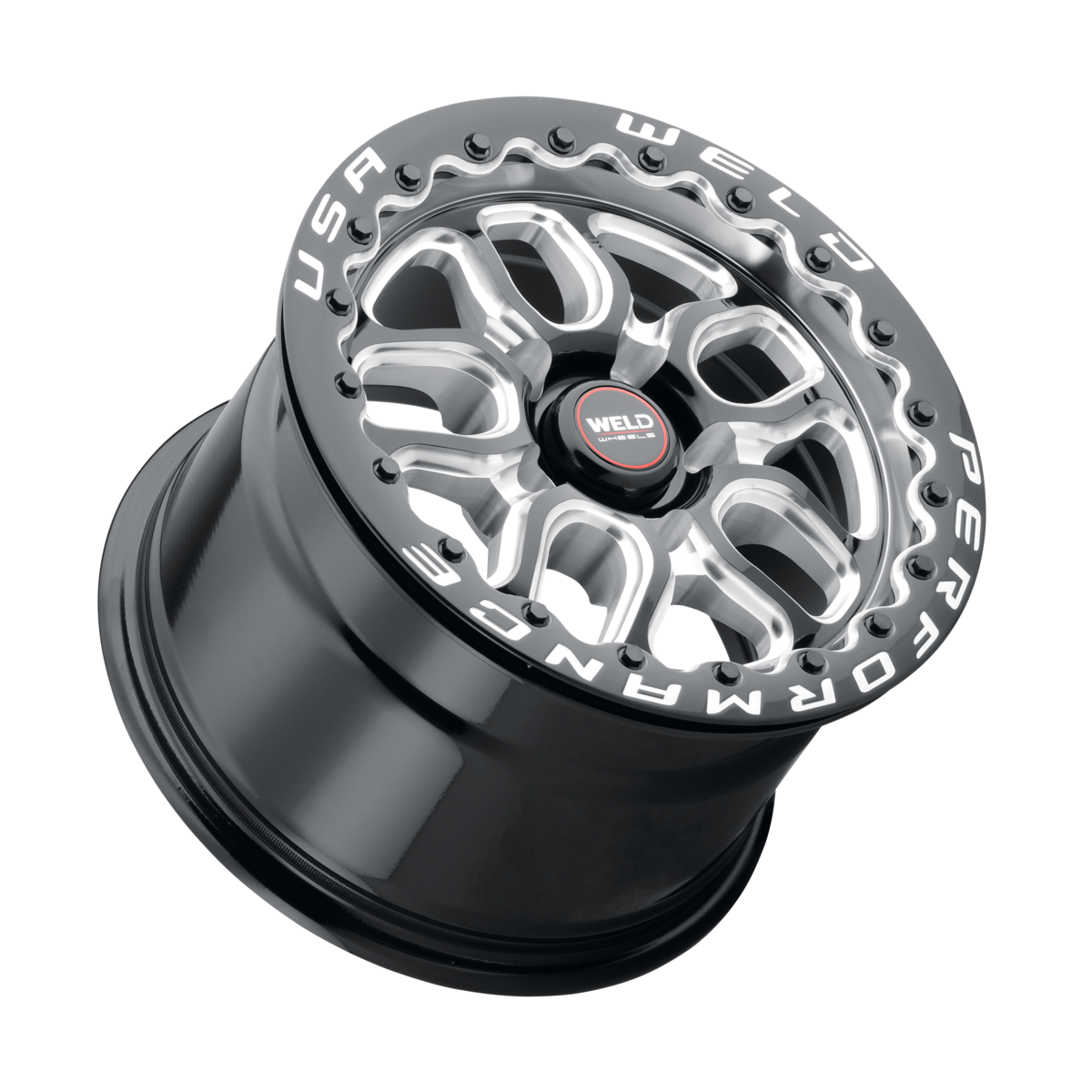 WELD Street Performance Laguna Beadlock 15X10 +50 Gloss Black Milled