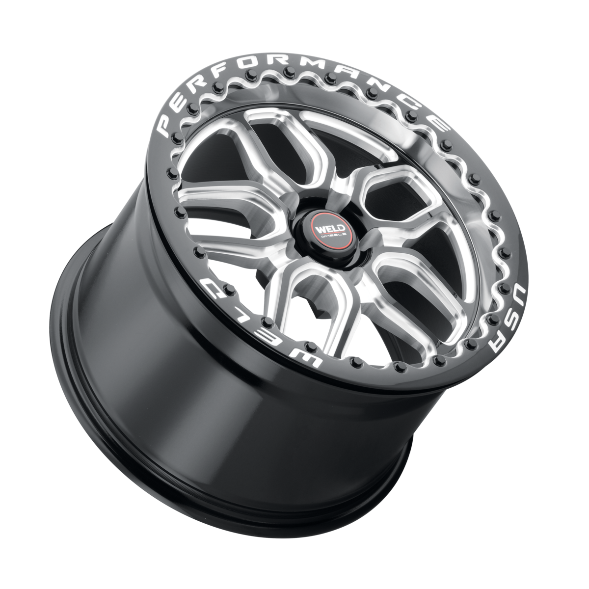 WELD Street Performance Laguna Beadlock 20X10.5 +38 Gloss Black Milled