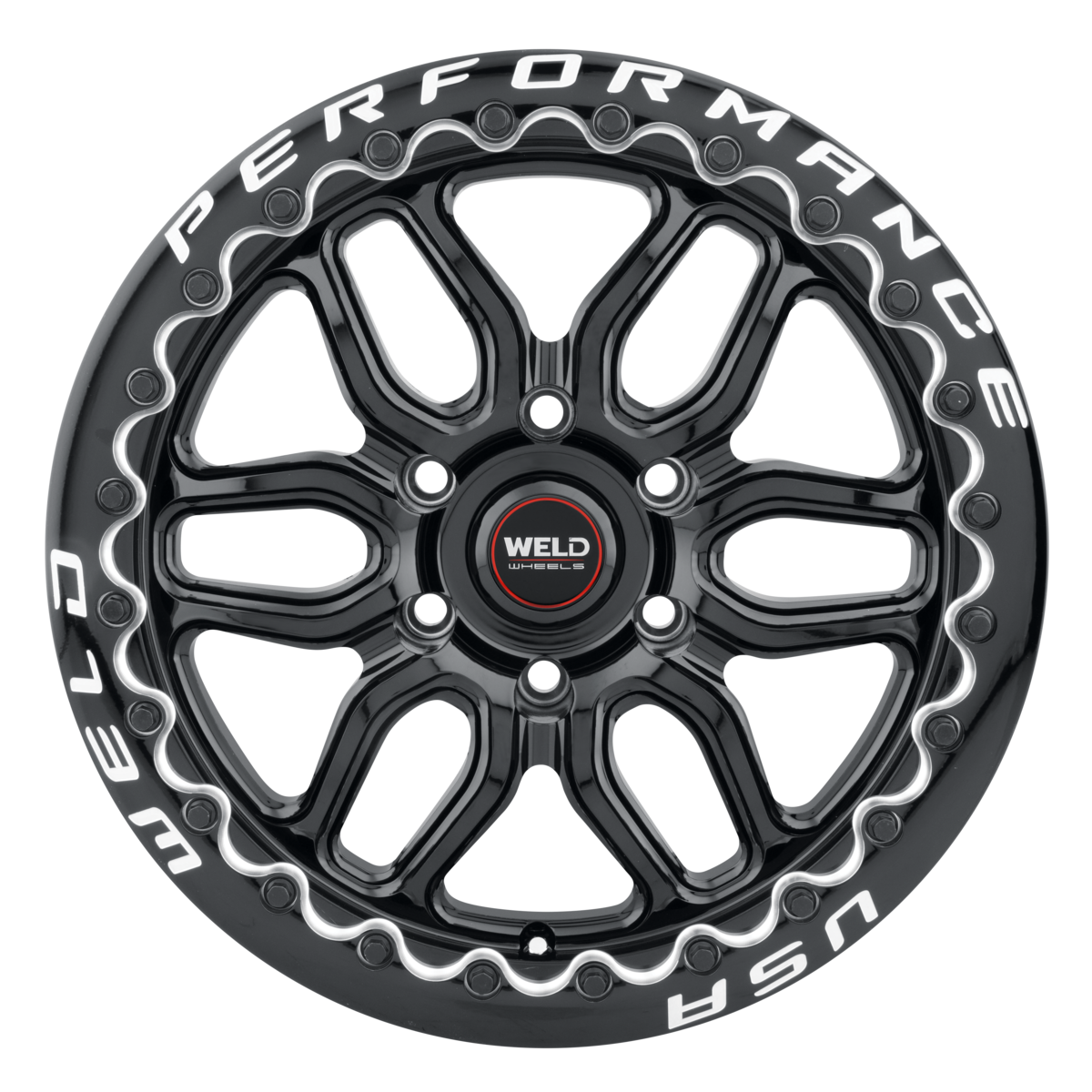 WELD Street Performance Laguna 6 Beadlock 17X10 +42 Gloss Black