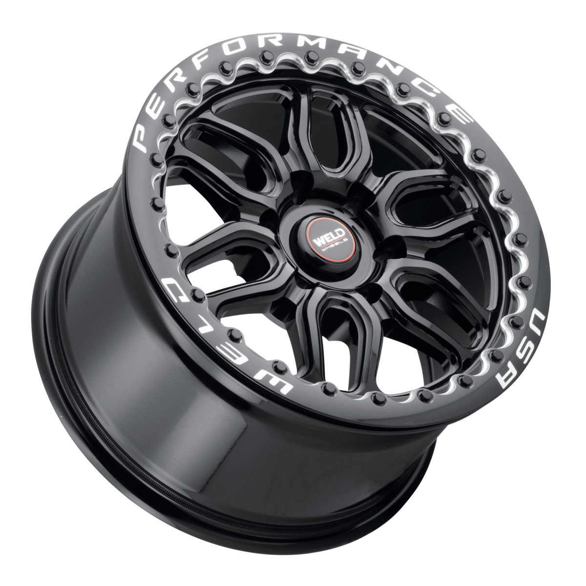 WELD Street Performance Laguna 6 Beadlock 17X10 +42 Gloss Black