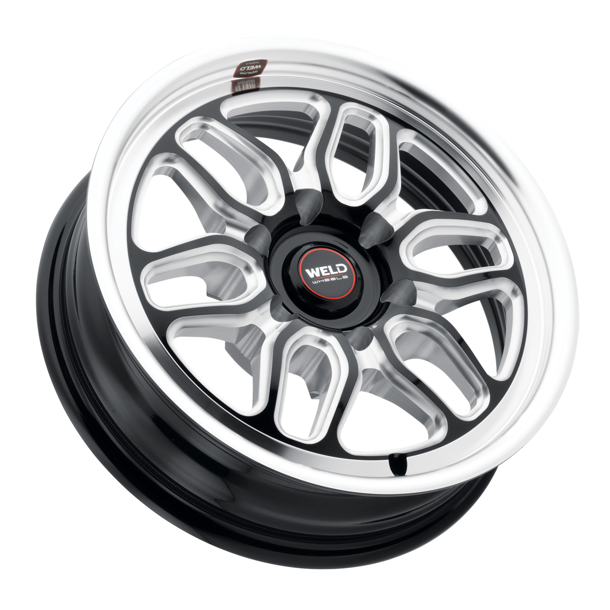 WELD Street Performance Laguna 6 Drag 17X7 +10 Gloss Black Milled