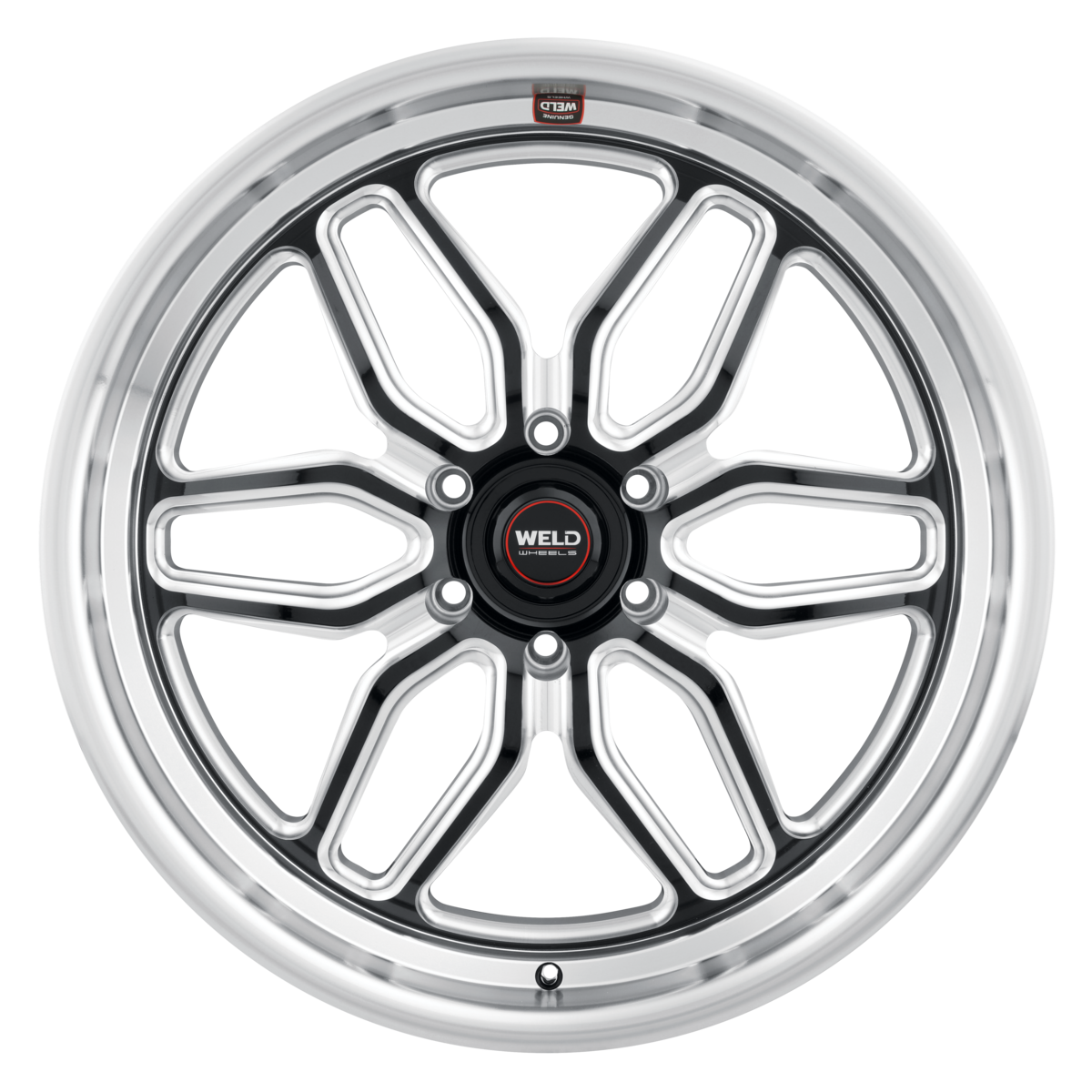 WELD Street Performance Laguna 6 Street 22X9.5 +25 Gloss Black Milled