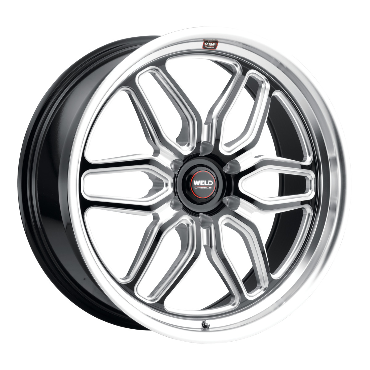 WELD Street Performance Laguna 6 Street 22X9.5 +25 Gloss Black Milled