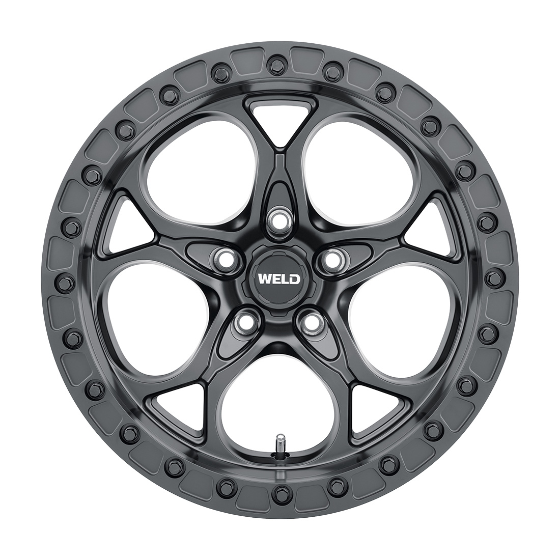 WELD Off-Road Ledge Beadlock 17X10 -25 Satin Black