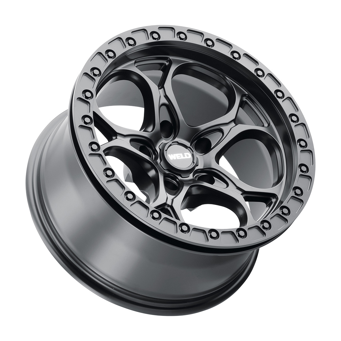 WELD Off-Road Ledge Beadlock 17X9 -12 Satin Black