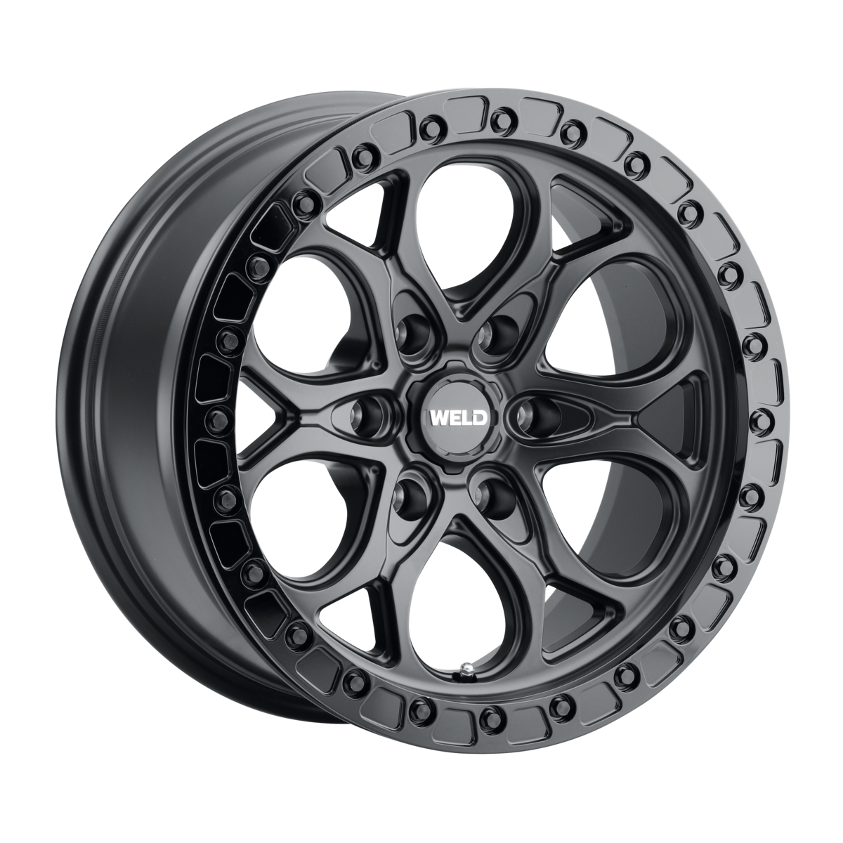 WELD Off-Road Ledge 6 Beadlock 17X9 +0 Satin Black