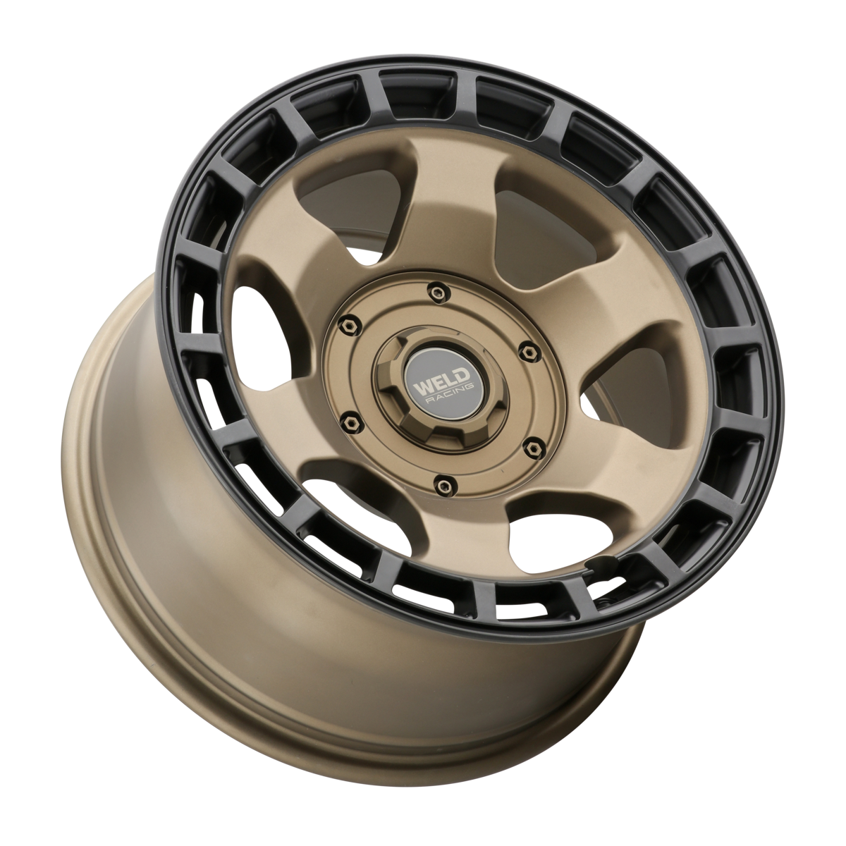 WELD Off-Road Ridge 20X9 +0 Satin Bronze - Satin Black Ring