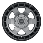 WELD Off-Road Ridge 17X9 -12 Satin Gunmetal - Satin Black Ring