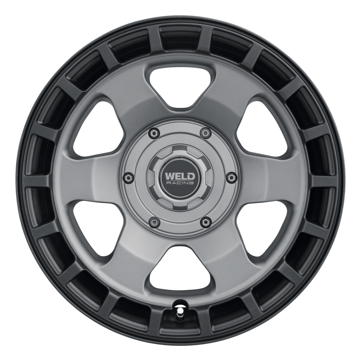 WELD Off-Road Ridge 17X9 -12 Satin Gunmetal - Satin Black Ring