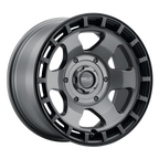 WELD Off-Road Ridge 17X9 -12 Satin Gunmetal - Satin Black Ring