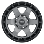 WELD Off-Road Ridge 20X9 +0 Satin Gunmetal - Satin Black Ring