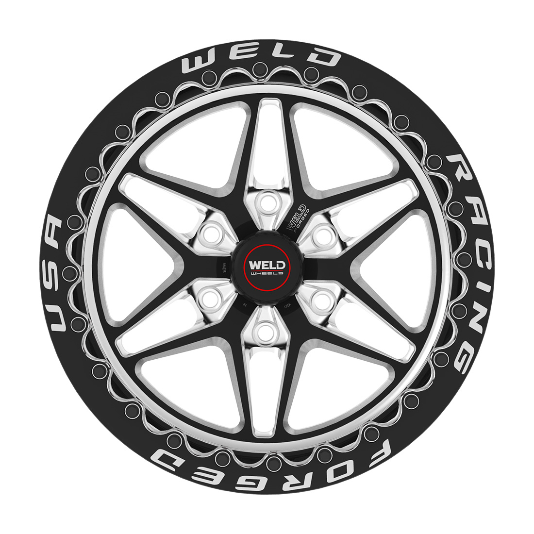 WELD Racing S81 Hd Beadlock 17X10 +5 Black Center - Polished Shell