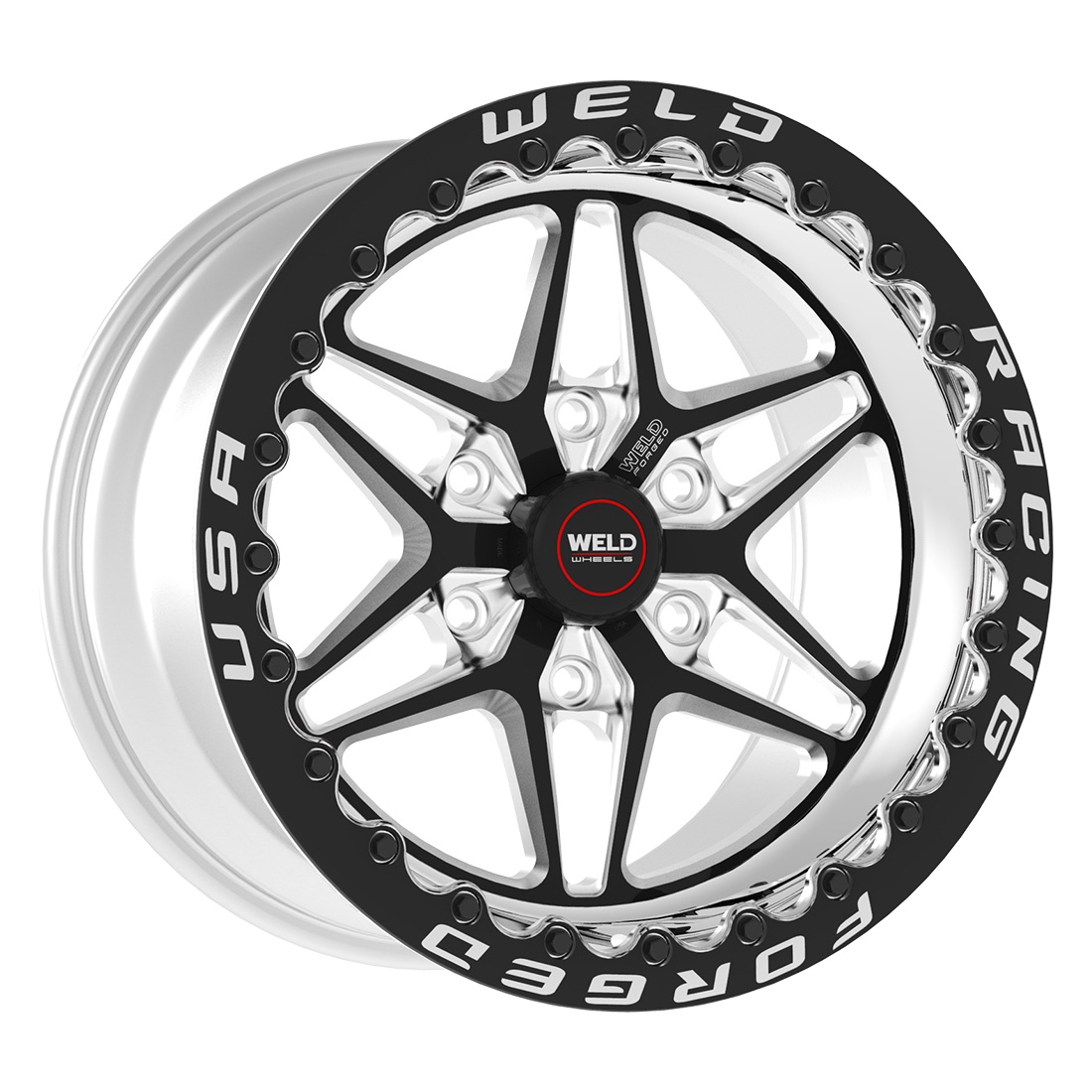 WELD Racing S81 Hd Beadlock 17X10 +18 Black Center - Polished Shell
