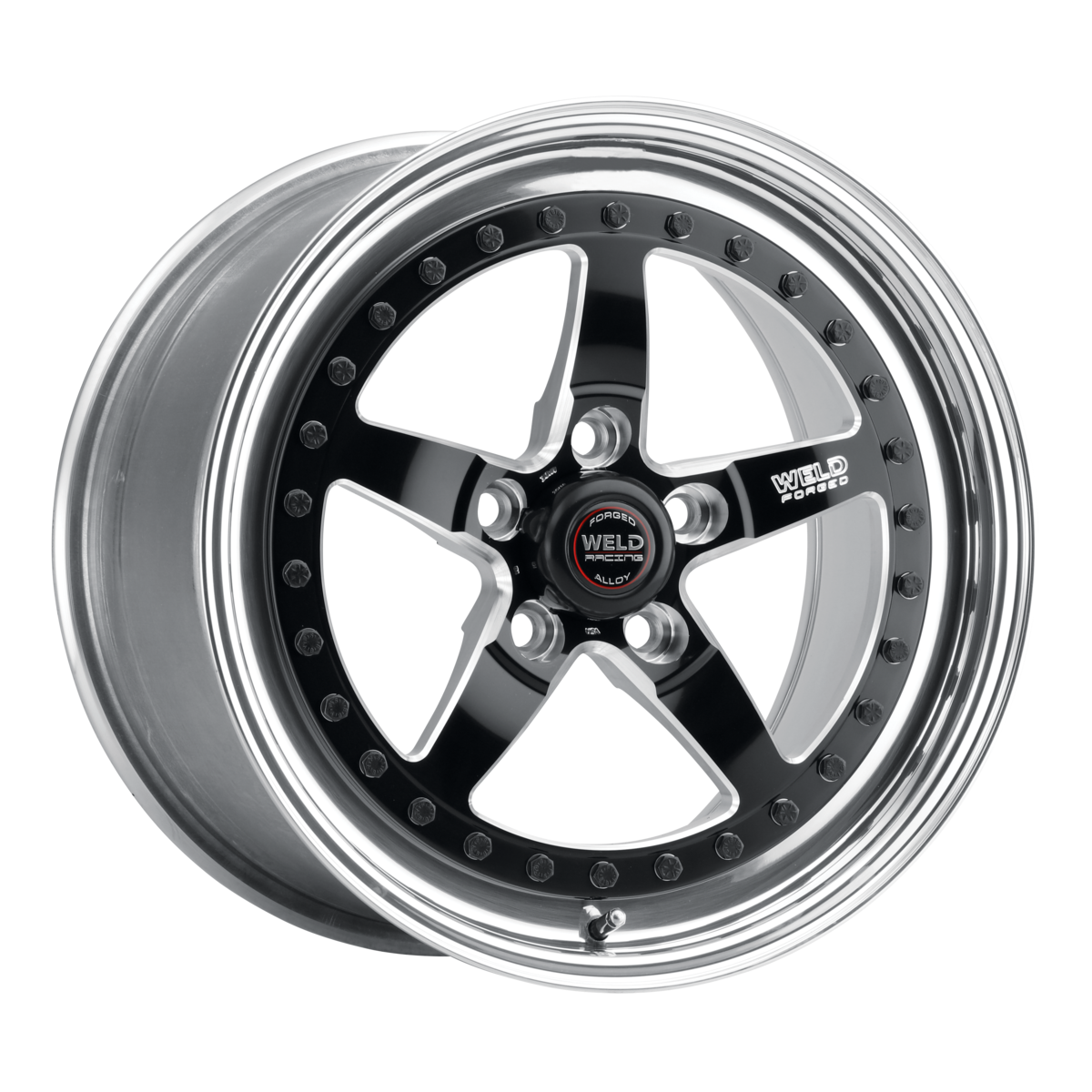 WELD Racing Weldstar 17X5 -20 Black Center - Polished Shell