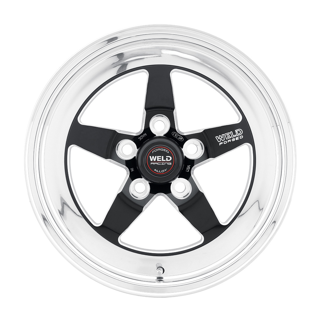 WELD Racing S71 15X8 -4 Black Center - Polished Shell
