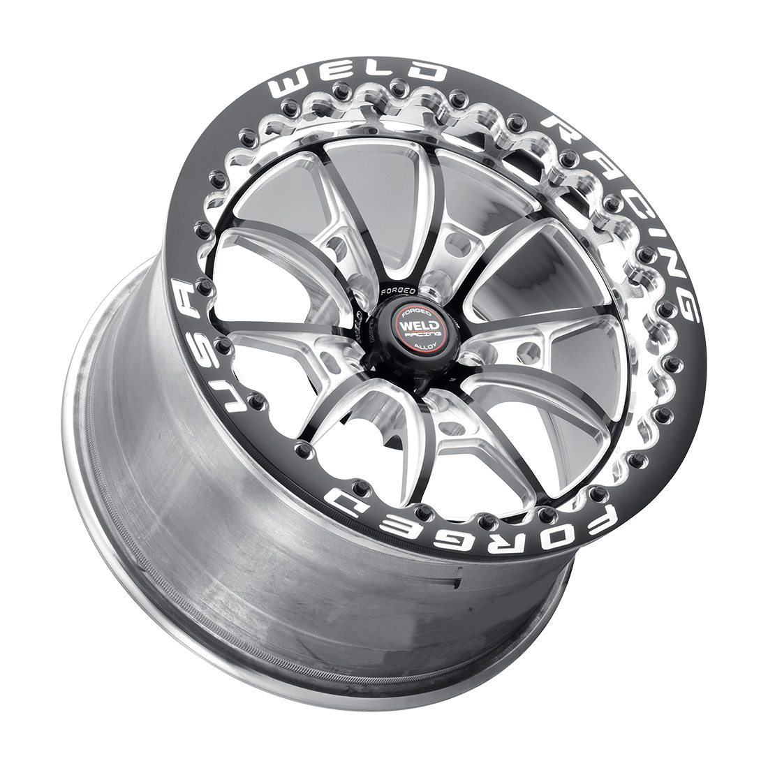 WELD Racing S80 Beadlock 17X10 +43 Black Center - Polished Shell