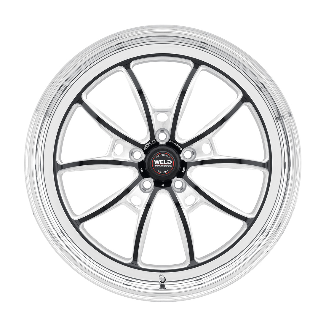 WELD Racing S80 17X7 +33 Black Center - Polished Shell