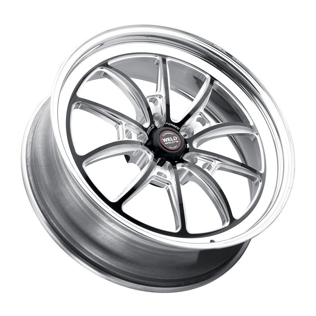WELD Racing S80 17X8 +46 Black Center - Polished Shell