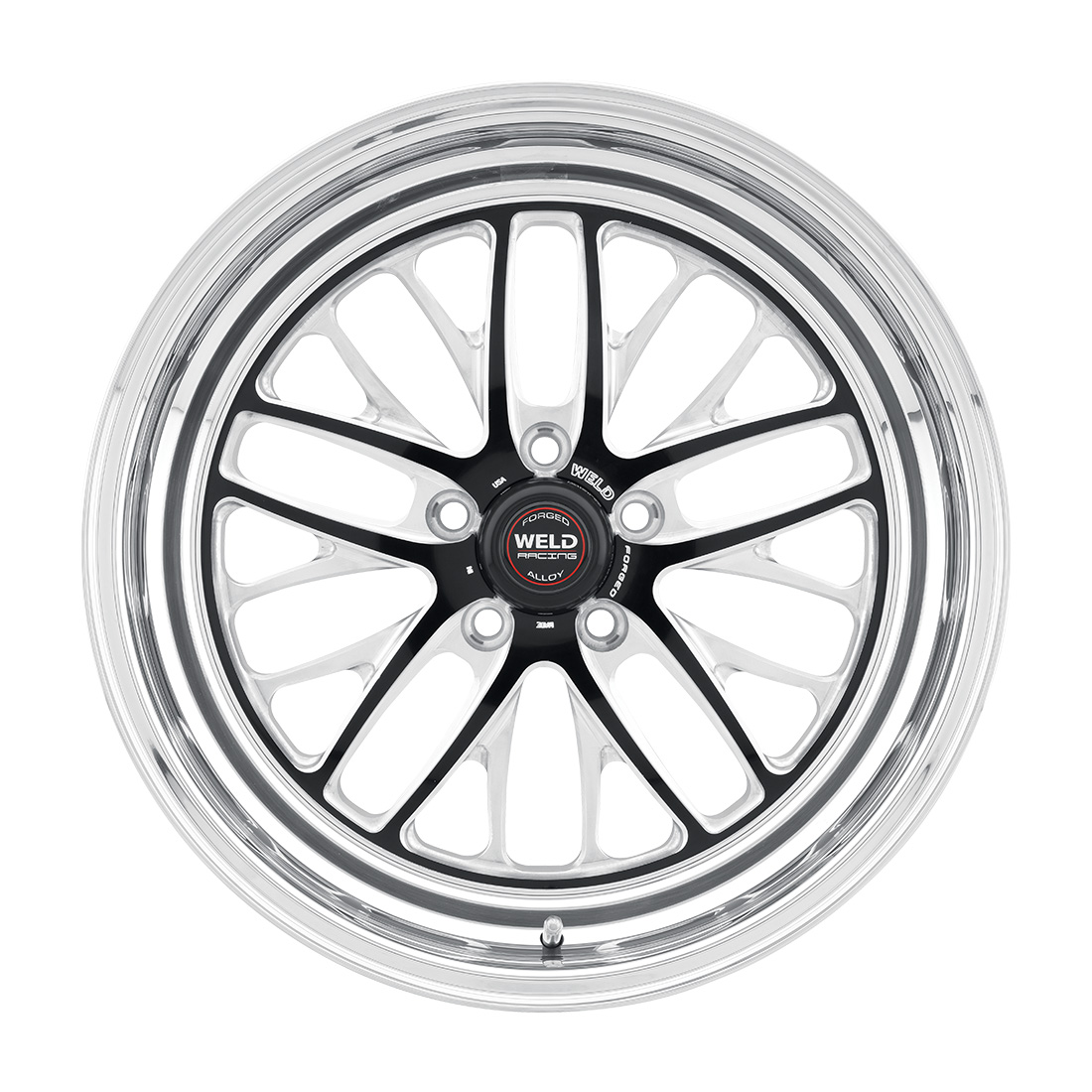 WELD Racing S82 18X8 +5 Black Center - Polished Shell