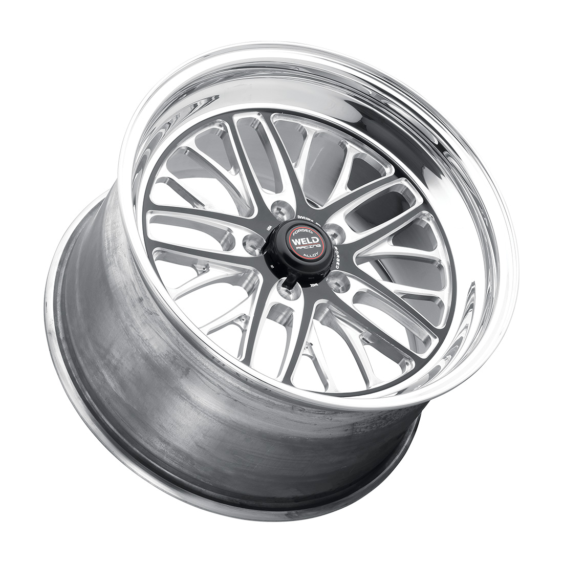 WELD Racing S82 18X10 -8 Black Center - Polished Shell