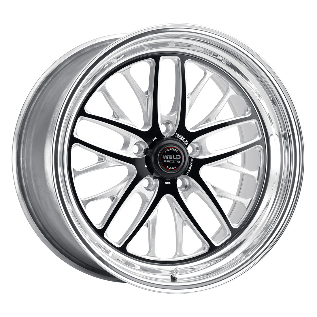 WELD Racing S82 18X8 +5 Black Center - Polished Shell
