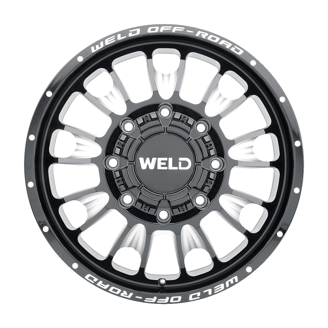 WELD Off-Road Scorch Dually Front 20X8.25 +108 Gloss Black Milled