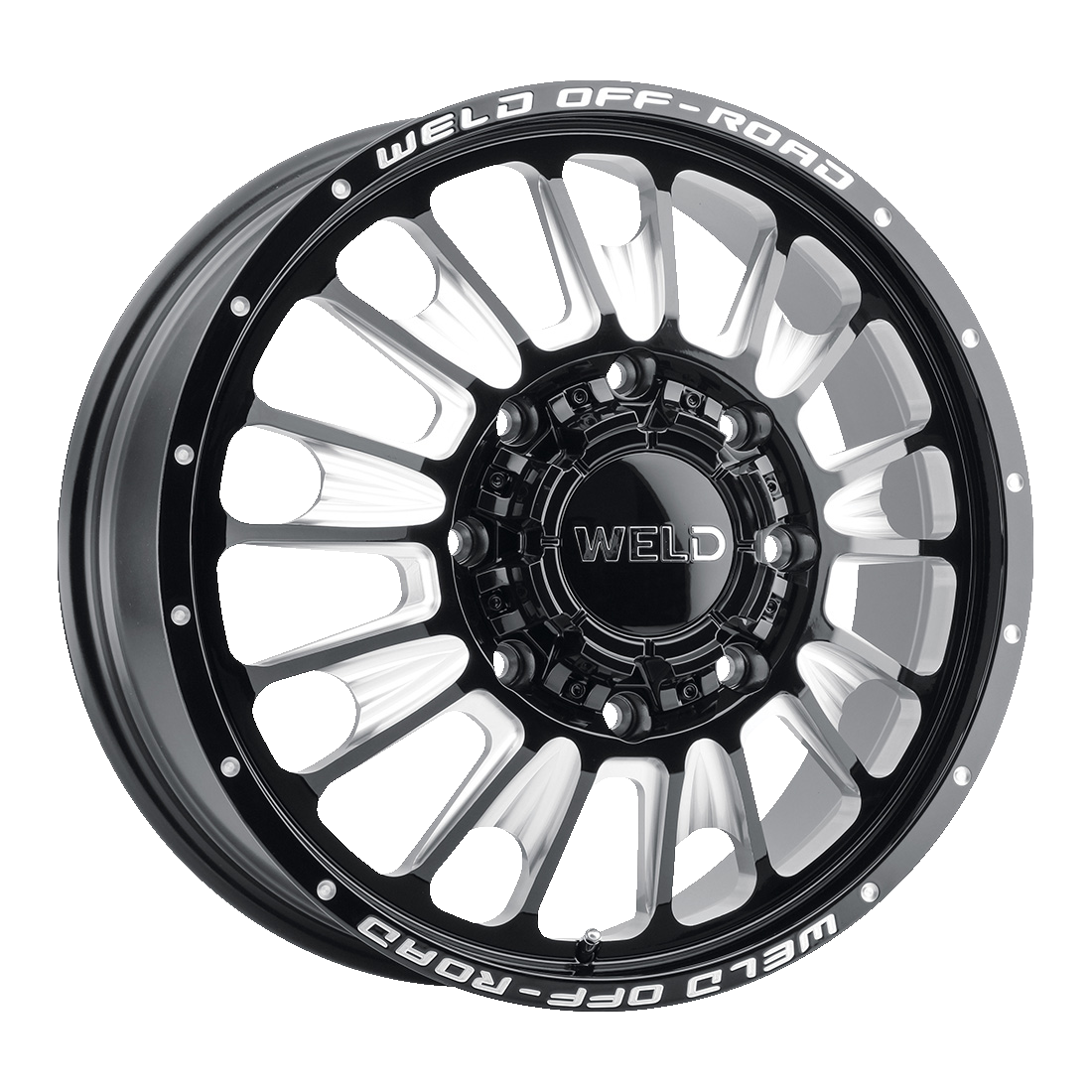 WELD Off-Road Scorch Dually Front 20X8.25 +108 Gloss Black Milled