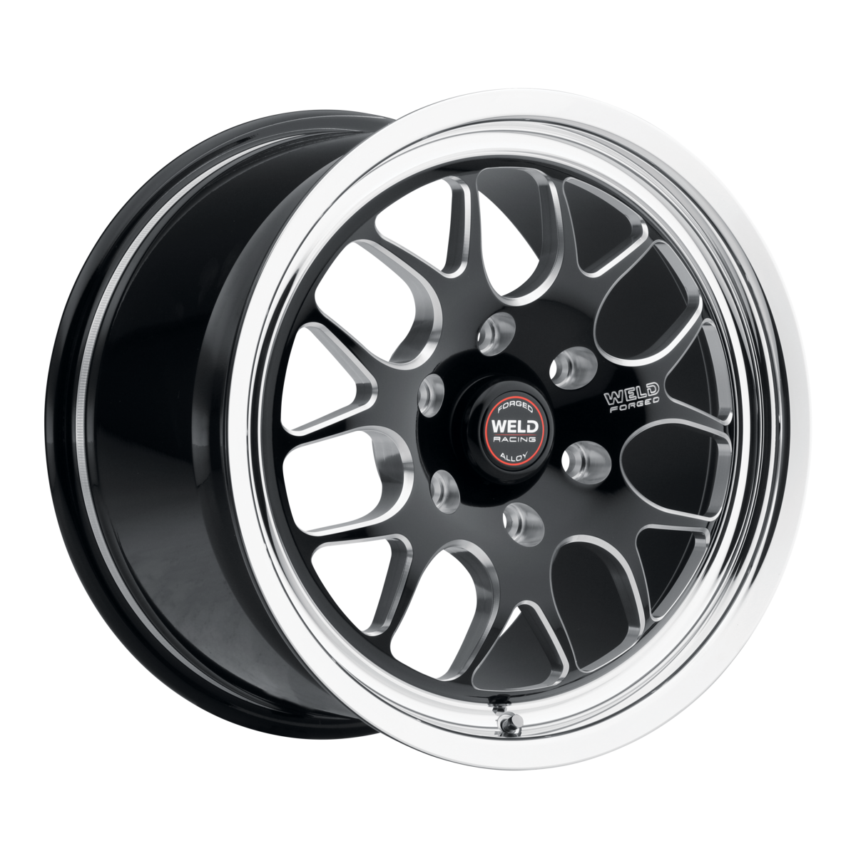 WELD Racing Sm77 6Hd 17X5 -36 Gloss Black Milled