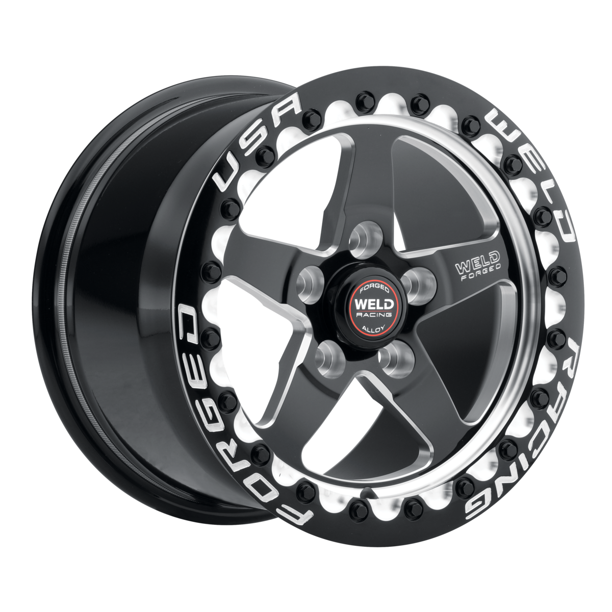 WELD Racing Sm71 Beadlock 15X11 +13 Gloss Black Milled