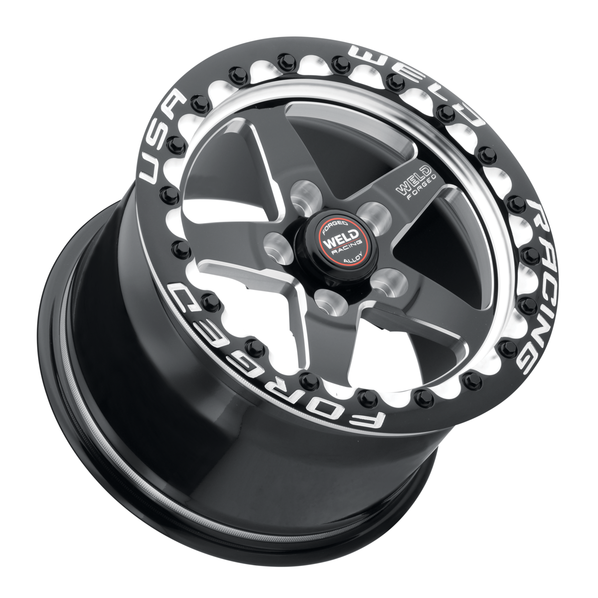 WELD Racing Sm71 Beadlock 15X11 +13 Gloss Black Milled