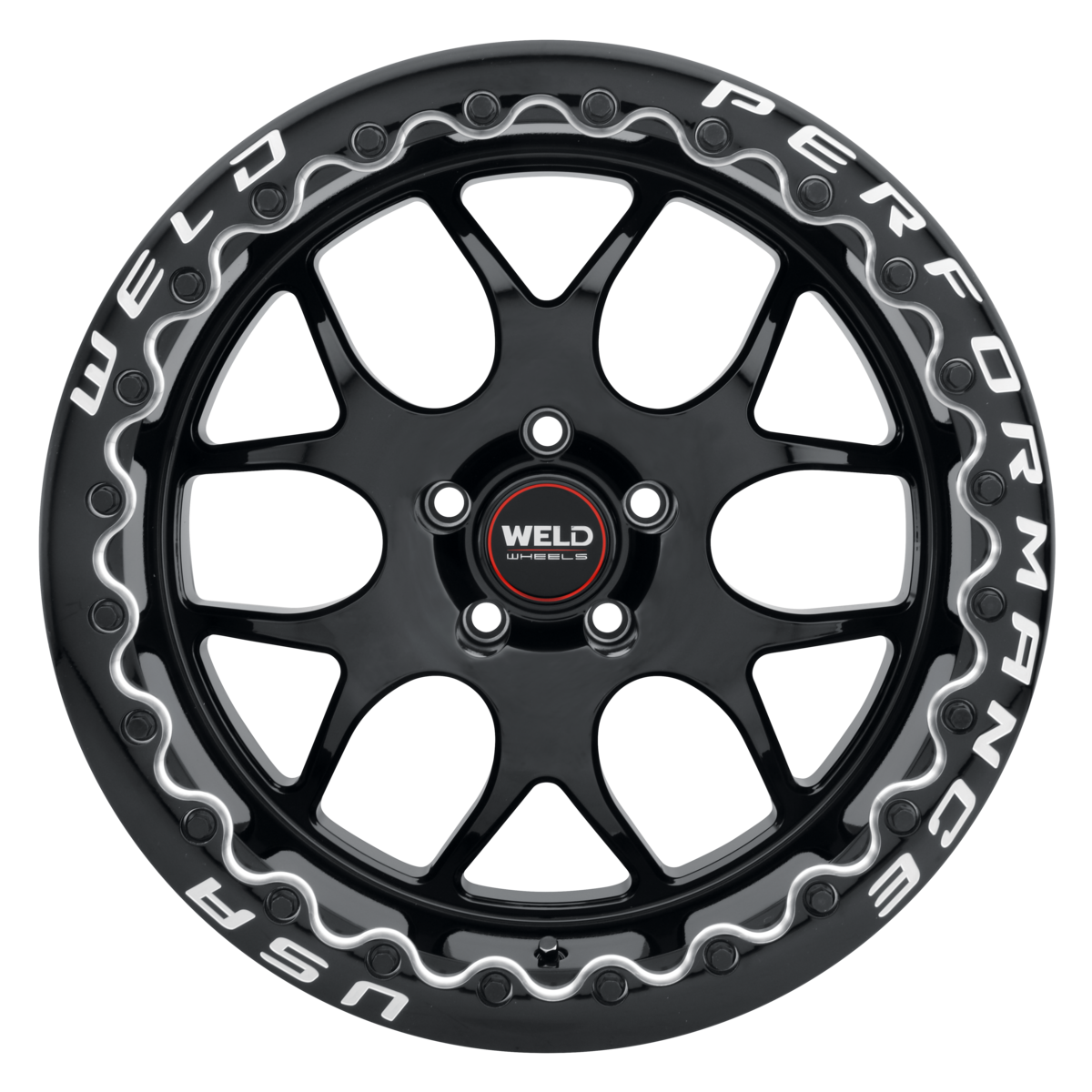 WELD Street Performance Solana Beadlock 18X10 +0 Gloss Black