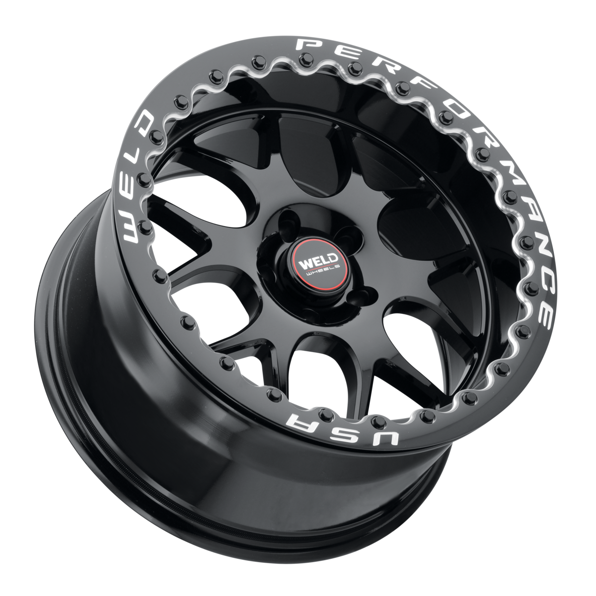 WELD Street Performance Solana Beadlock 18X10 +0 Gloss Black