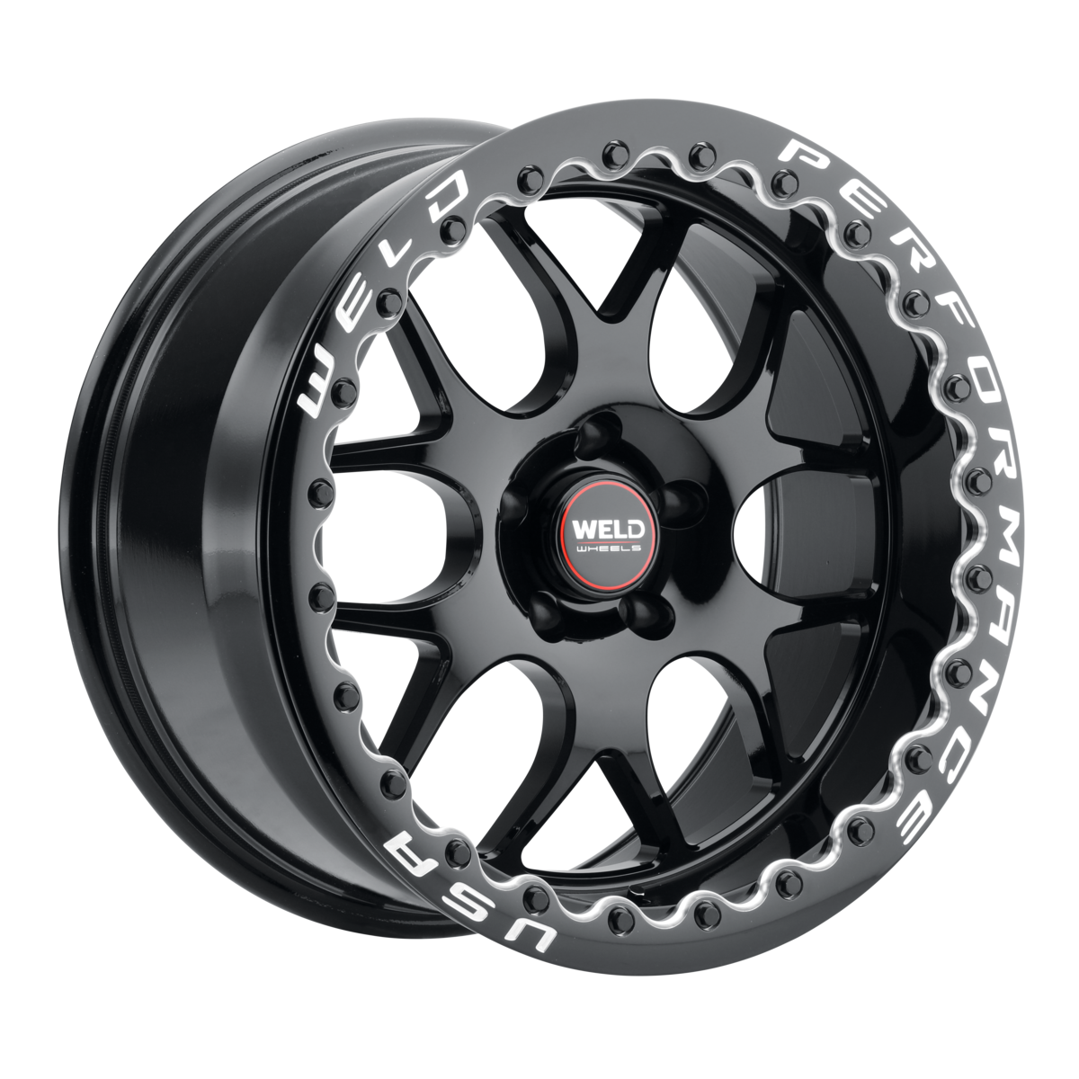 WELD Street Performance Solana Beadlock 18X10 +0 Gloss Black