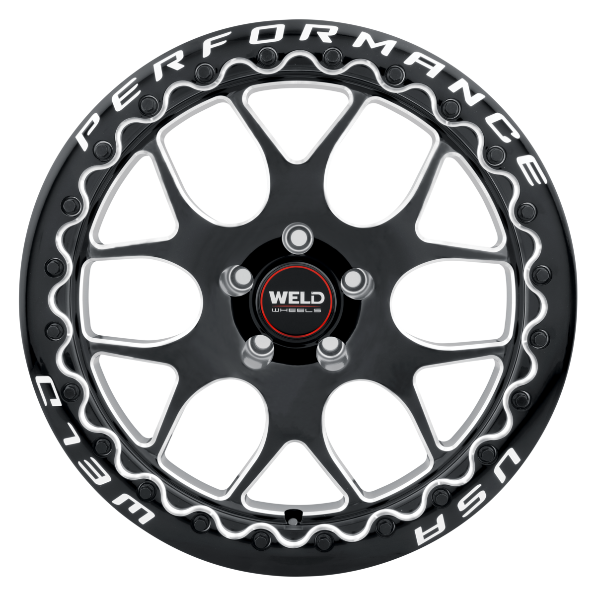 WELD Street Performance Solana Beadlock 17X10 +48 Gloss Black Milled